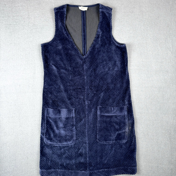 Marine Layer Womens Small Millie Shift Dress New Eclipse Blue Stretch Corduroy - Picture 1 of 6